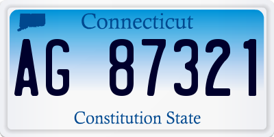 CT license plate AG87321