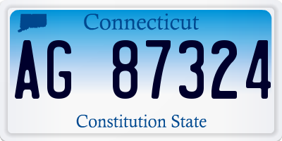 CT license plate AG87324