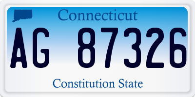 CT license plate AG87326