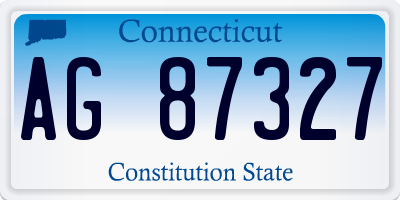 CT license plate AG87327