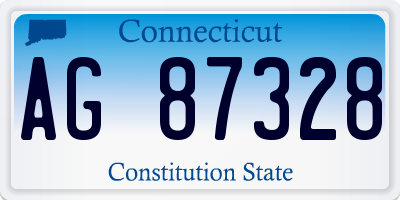 CT license plate AG87328