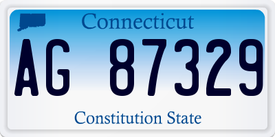 CT license plate AG87329