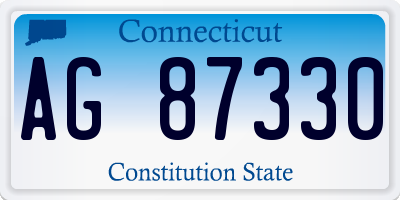 CT license plate AG87330