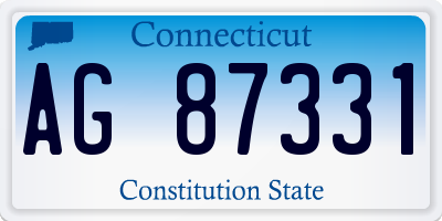 CT license plate AG87331