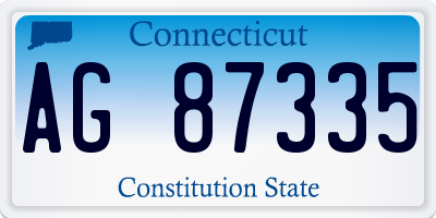CT license plate AG87335