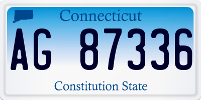 CT license plate AG87336