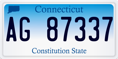 CT license plate AG87337