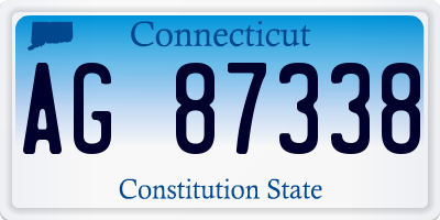 CT license plate AG87338