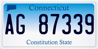 CT license plate AG87339