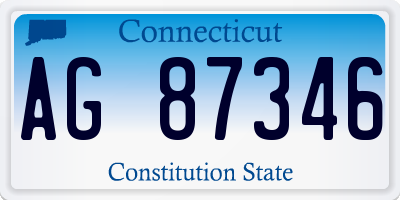 CT license plate AG87346