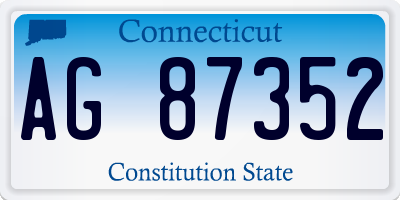 CT license plate AG87352