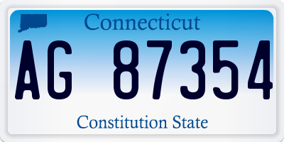 CT license plate AG87354