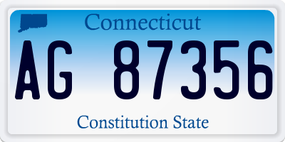 CT license plate AG87356