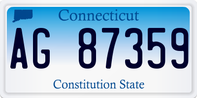 CT license plate AG87359