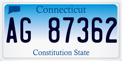 CT license plate AG87362