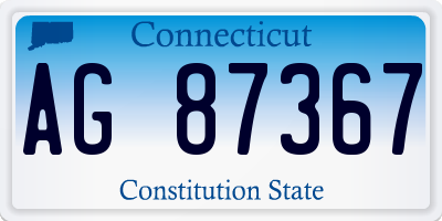CT license plate AG87367