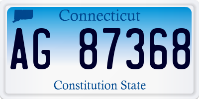 CT license plate AG87368
