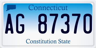 CT license plate AG87370