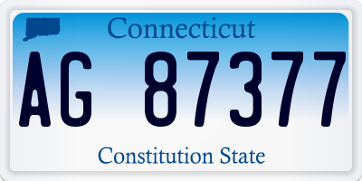 CT license plate AG87377