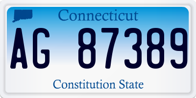 CT license plate AG87389
