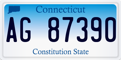 CT license plate AG87390