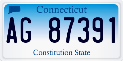 CT license plate AG87391