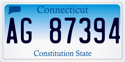 CT license plate AG87394