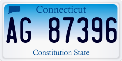 CT license plate AG87396