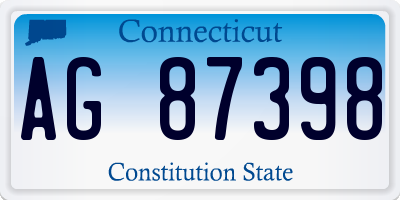 CT license plate AG87398