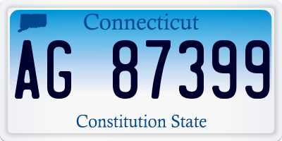 CT license plate AG87399