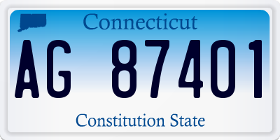 CT license plate AG87401