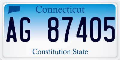 CT license plate AG87405