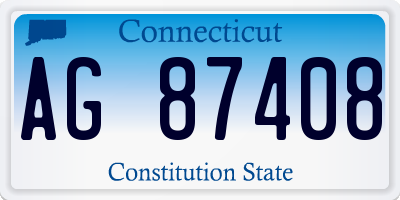 CT license plate AG87408