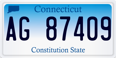 CT license plate AG87409