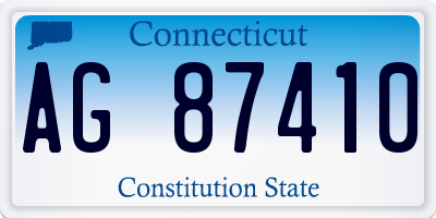 CT license plate AG87410