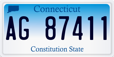 CT license plate AG87411