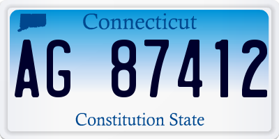 CT license plate AG87412