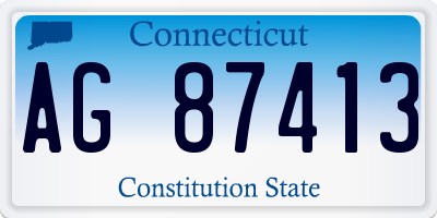 CT license plate AG87413