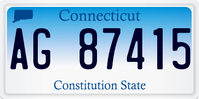 CT license plate AG87415