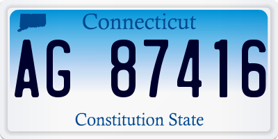 CT license plate AG87416