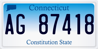 CT license plate AG87418
