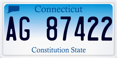 CT license plate AG87422