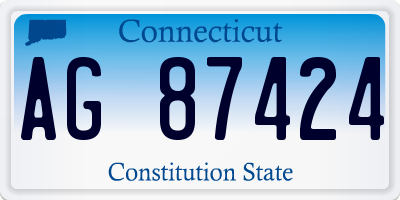 CT license plate AG87424