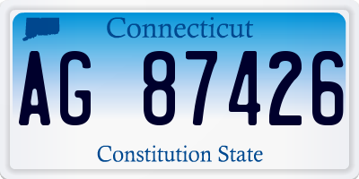 CT license plate AG87426