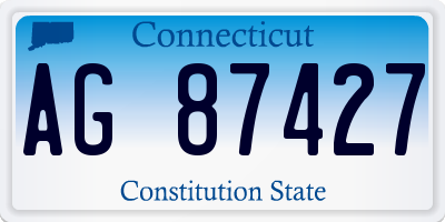 CT license plate AG87427
