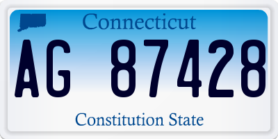 CT license plate AG87428