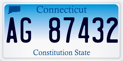 CT license plate AG87432