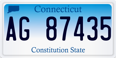 CT license plate AG87435