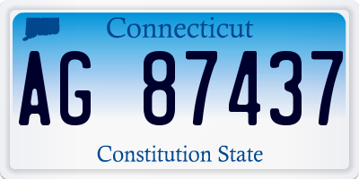 CT license plate AG87437