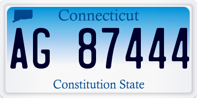CT license plate AG87444